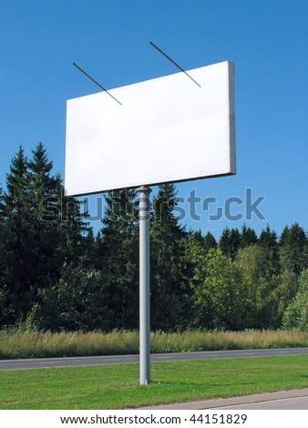 Advertising board with blanc space - roadside