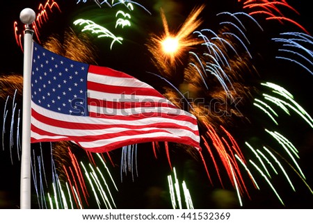 Fireworks background for Independence Day
