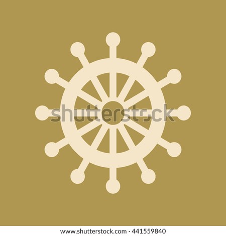 Ship Wheel Icon. Eps-10.