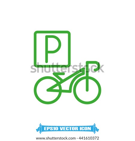 parking bicycle icon vector illustration eps10.