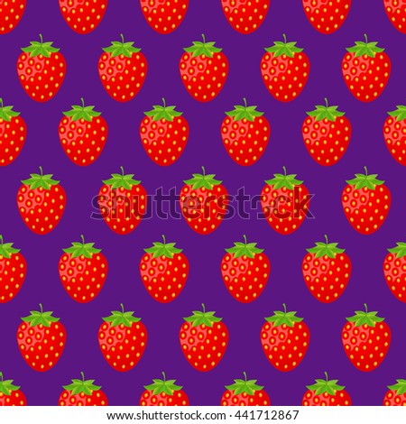 Sweet strawberries seamless background