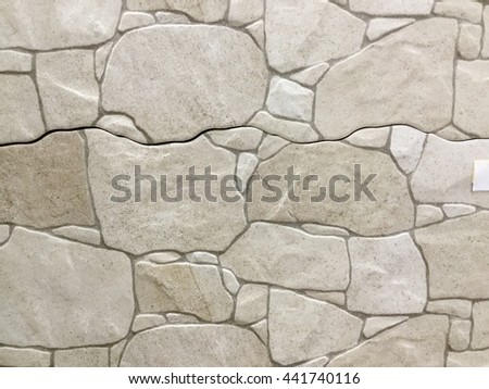Decorative stone and cement on a wall texture.