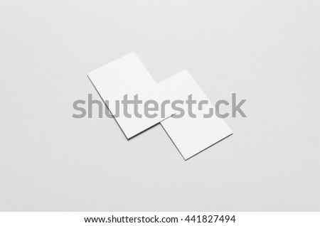 Business Card Mock-Up (85x55mm) - Two Overlapping Cards