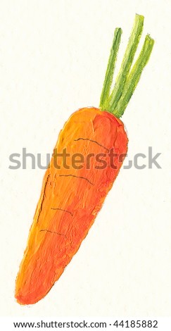 Acrylic Illustration of Carrot