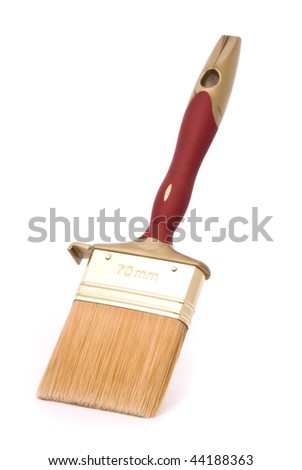 Clean professional paint brush isolated on white background