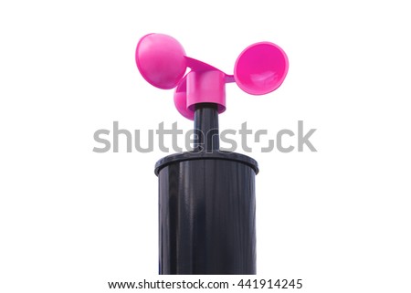 anemometer closeup isolated. (wind meter)