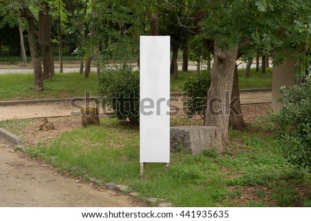blank stand banner isolated on a street wall, banners with room to add your own text