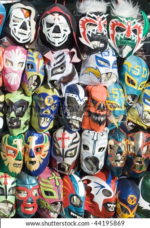 Mexican stand selling masks