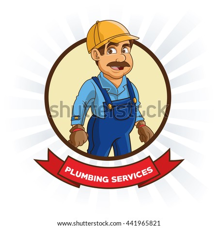 Plumbing service. Plumber cartoon design. vector graphic