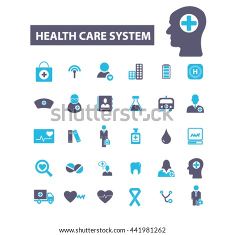 health care system icons