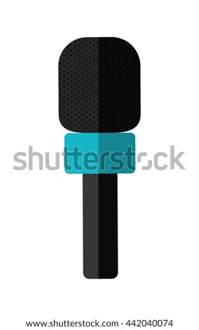 Microphone icon. Communication design. Vector graphic