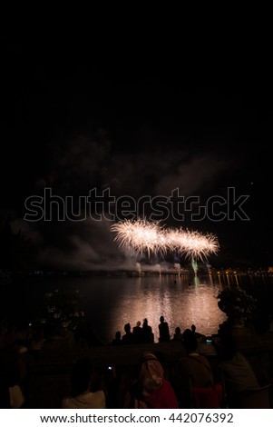 fireworks on garda lake