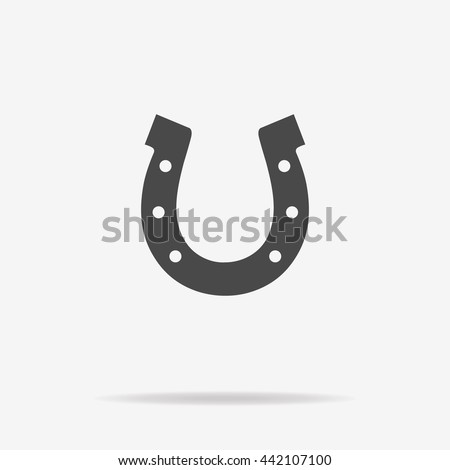 Horseshoe icon. Vector concept illustration for design.