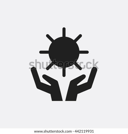 Sun in hand Icon