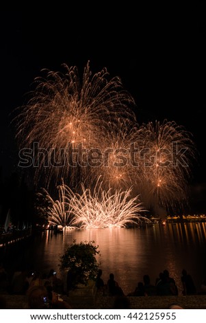 Fireworks on the lake