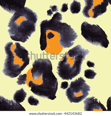 Stylish seamless pattern of leopard skin . Spotted animal skin . Bright background with spots .
