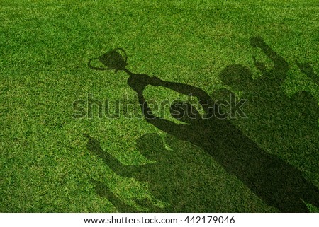 Yard Field with Team lift the Trophy Shadow
