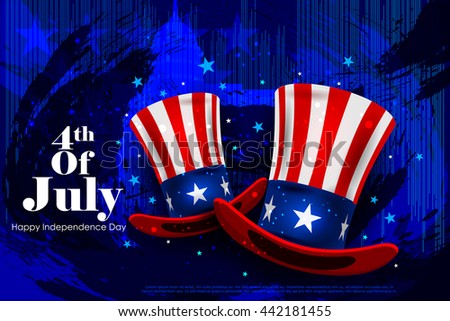easy to edit vector illustration of 4th July, Independence day of America