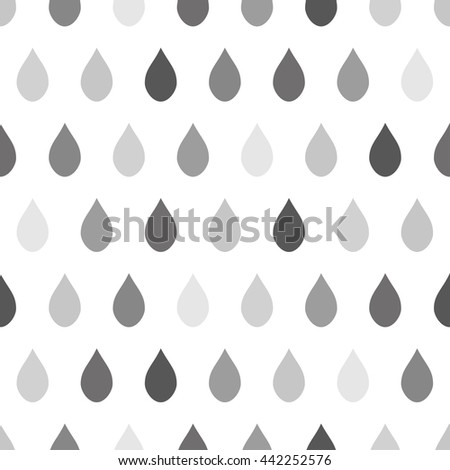 Gray Rain White Background Vector Illustration