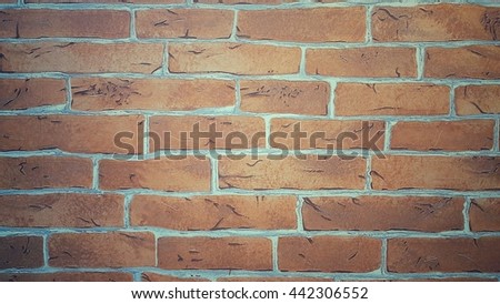 brick wall background, cartoon vintage effect