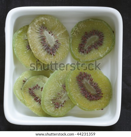 Close-up of dried kiwi (large format photography)