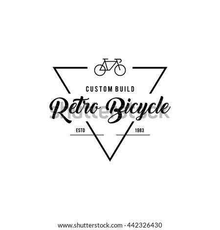 Retro Vintage Bicycle Label Design and Logo