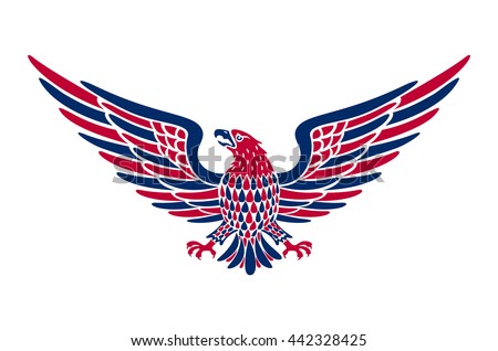 American eagle background vector art. easy to edit  illustration flag for Independence day