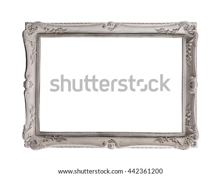 bronze, plaster frames isolated on white background