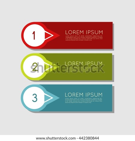 Arrow Banner template info graphic element template