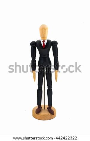 Wood Figure business man
