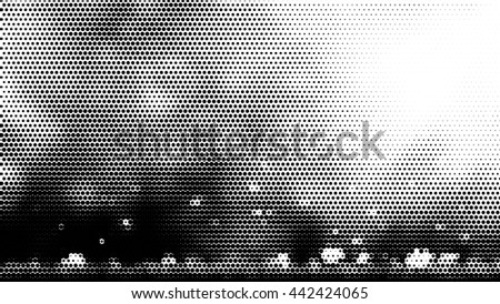Grunge halftone dots vector texture background