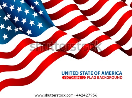 United State of America flag background vector illustration.