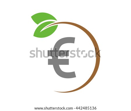 euro plant money currency price finance image vector icon logo symbol