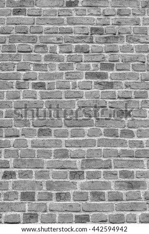 Stylish brick wall background in black and white