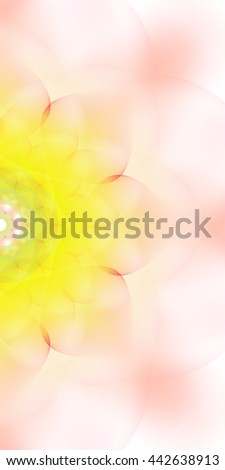 Beautiful abstract flower on a white background. Greeting card for any celebration.