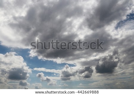The blue sky with clouds a background