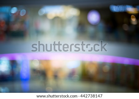 Blur Shopping mall background with vintage color