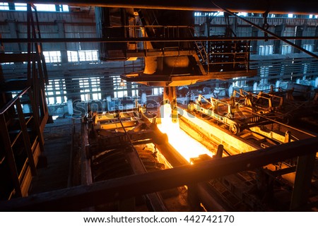 The production process in the rolling mill Royalty-Free Stock Photo #442742170