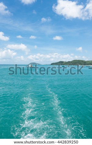 View of beautiful sea from the boat  at Phu Quoc island,Vietnam