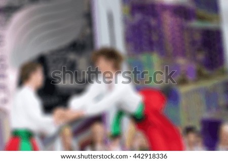 Folk dance concert theme creative abstract blur background with bokeh effect