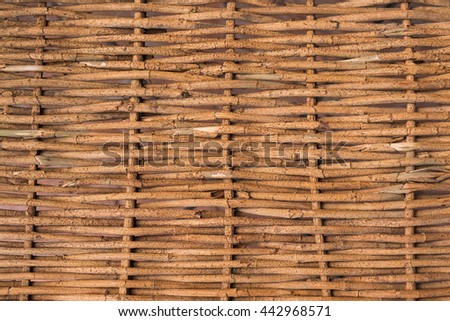 Retro woven wood pattern background and texture