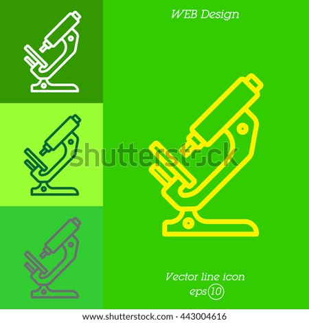 Web line icon. Microscope