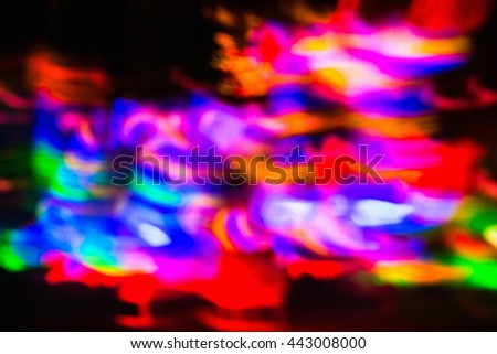 Blur Movement of LED lights on Chinese dragon at night.
