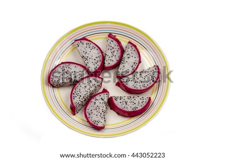 slice of dragon fruit / Auspicious fruit  