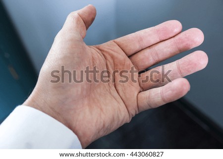 An Empty Male Left Hand