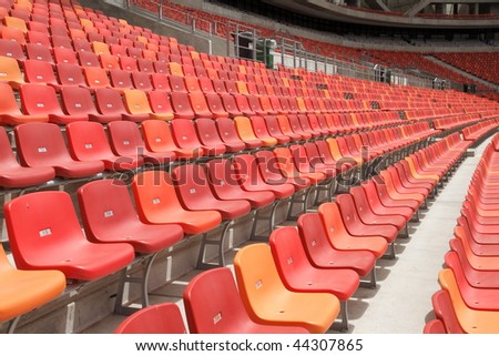rows of seats in the nelson mandela bay stadium