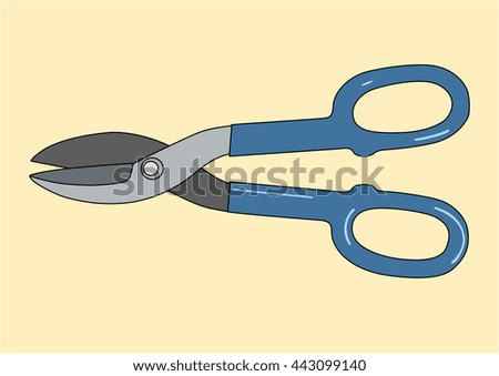 Vector large scissors