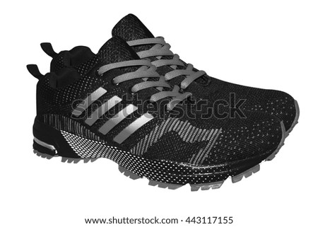 Men's lightweight running shoes on a white background.