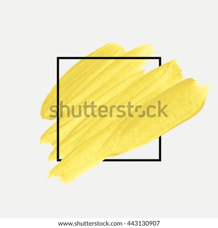 Art abstract background brush paint texture design acrylic stroke poster illustration vector over square frame. Rough paper hand painted vector. Perfect design for headline, logo and sale banner. 