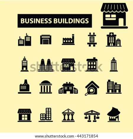 business buildings icons